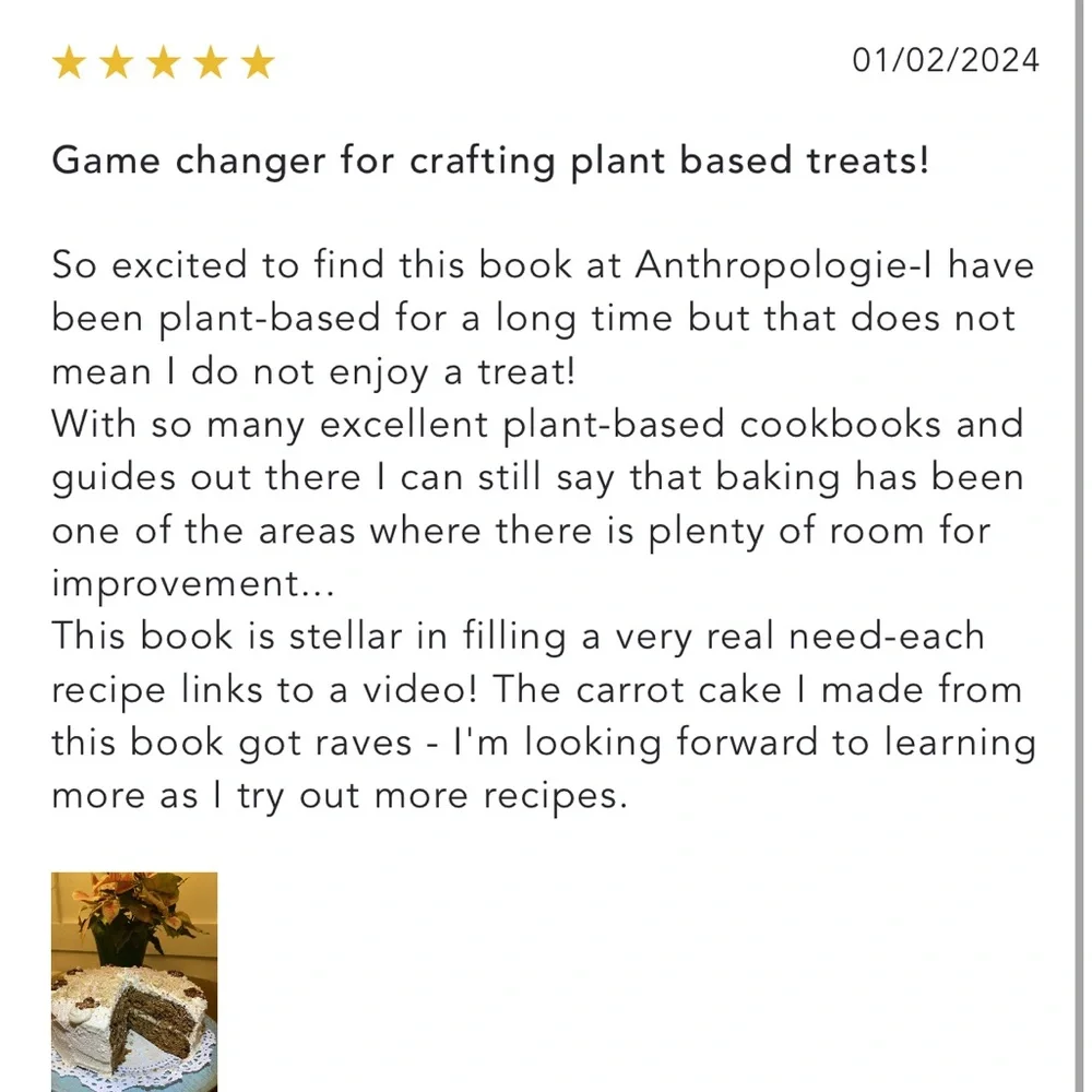 Vegan baking Anthropologie’s “ A New Way to‎ Bake”